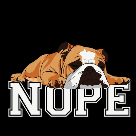 Nope Lazy English Bulldog NeatoShop - Main Image