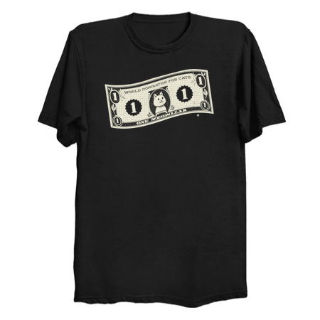World Domination for Cats Cash Dollar Bill by Tobe Fonseca tiny thumbnail