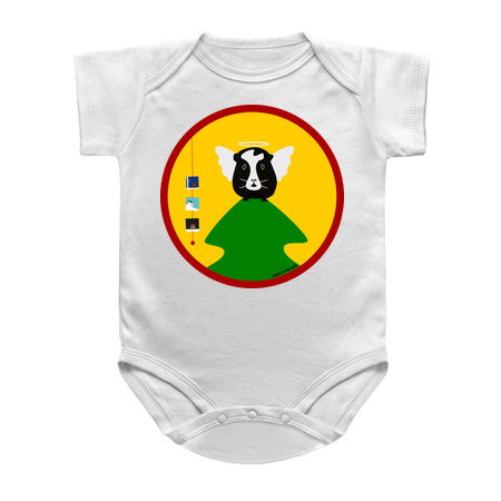 Christmas Angel Guinea Pig (Circle) tiny thumbnail