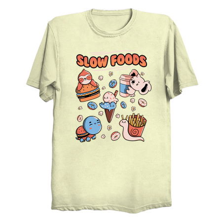 Slow Food Cute Animals Sloth Koala Turtle Snail Fries by Tobe Fonseca tiny thumbnail
