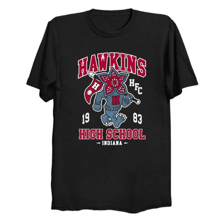 Hawkins High School Vintage Distressed Creepy Cute College