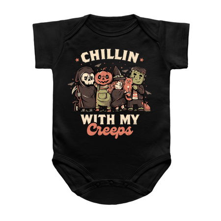 Chilling With My Creeps - Cute Funny Evil Halloween Gift tiny thumbnail