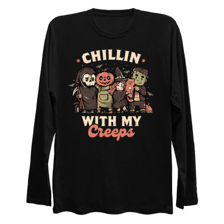Chilling With My Creeps - Cute Funny Evil Halloween Gift tiny thumbnail