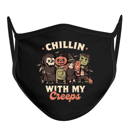 Chilling With My Creeps - Cute Funny Evil Halloween Gift tiny thumbnail