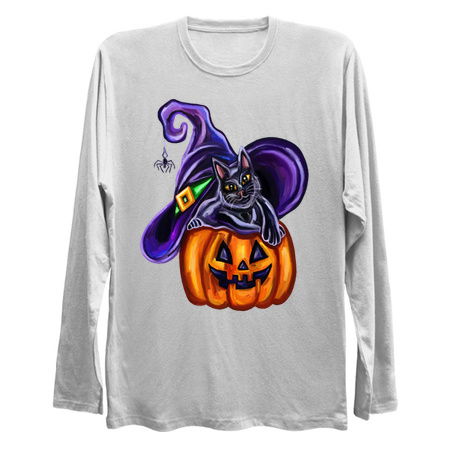 Halloween Witch Cat on JackOLantern tiny thumbnail