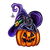 Halloween Witch Cat on JackOLantern tiny thumbnail