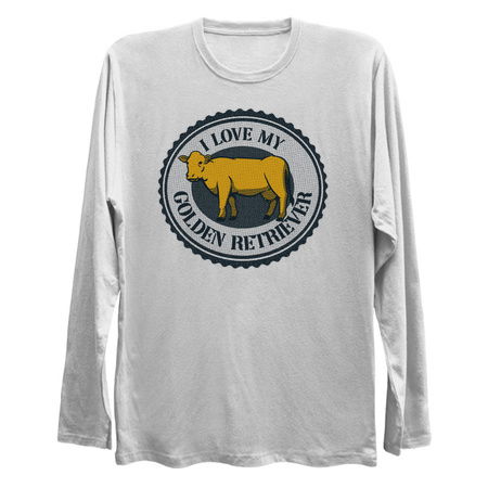 Golden Retriever Cow Funny T-shirt by Tobe Fonseca tiny thumbnail