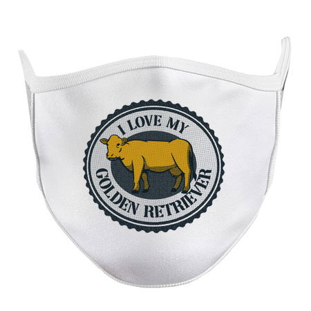 Golden Retriever Cow Funny T-shirt by Tobe Fonseca tiny thumbnail