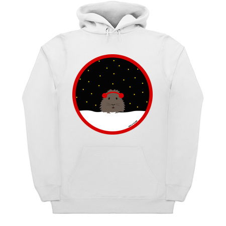 Christmas Boofy Guinea Pig Wearing Ear Muffs (circle) tiny thumbnail