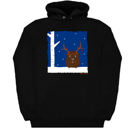 Christmas Reindeer Guinea Pig In The Snow tiny thumbnail