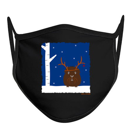 Christmas Reindeer Guinea Pig In The Snow tiny thumbnail