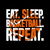 Eat Sleep Basketball Repeat Basket Sport Distressed Funny tiny thumbnail
