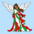 Stained Glass Italian Christmas Angel Princess tiny thumbnail