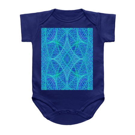 Blue Peacock Kaleidoscope Mandala Fractal tiny thumbnail