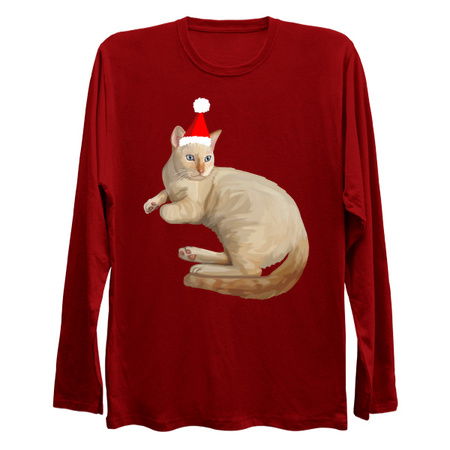 Christmas Santa Hat Flame Point Siamese Cat tiny thumbnail