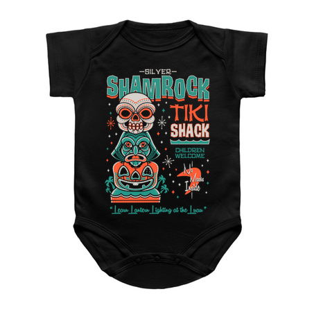 Silver Shamrock Tiki Shack - Creepy Cute Spooky Halloween - Vintage Surf T-Shirt tiny thumbnail