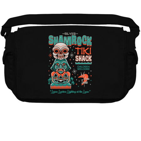 Silver Shamrock Tiki Shack - Creepy Cute Spooky Halloween - Vintage Surf T-Shirt tiny thumbnail