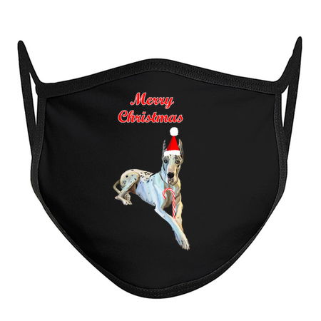 Merry Christmas Harlequin Great Dane Dog tiny thumbnail
