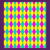 Teal, Purple Yellow Mardi Gras Diamond Harlequin Pattern tiny thumbnail