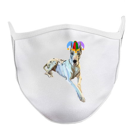 Court Jester Harlequin Great Dane Dog tiny thumbnail