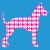 Pink Harlequin Great Dane Silhouette tiny thumbnail