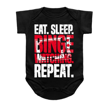 Eat Sleep Binge Watching Repeat TV Watcher Distressed tiny thumbnail