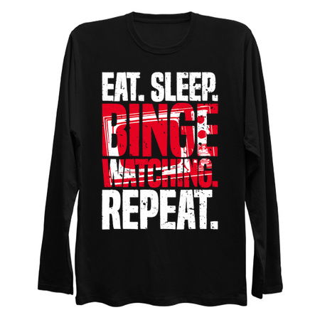 Eat Sleep Binge Watching Repeat TV Watcher Distressed tiny thumbnail