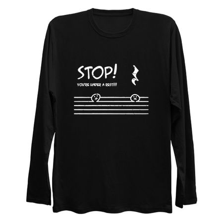 Stop You're Under A Rest Police Music Humor Graphic Funny Distressed tiny thumbnail