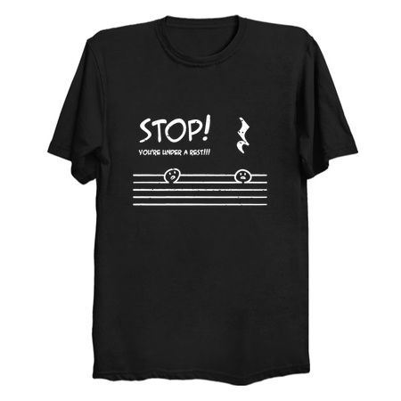 Stop You're Under A Rest Police Music Humor Graphic Funny Distressed tiny thumbnail
