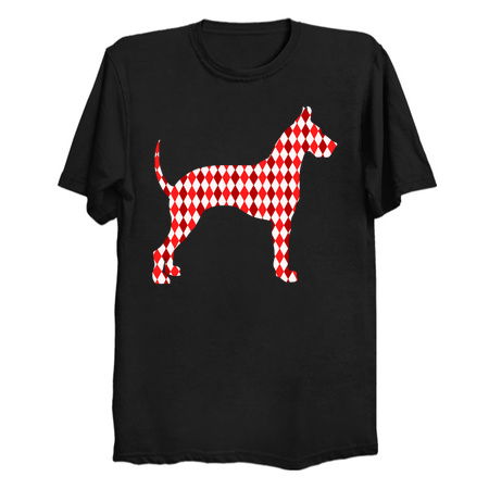 Red Harlequin Great Dane Silhouette tiny thumbnail