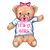 It's A Girl Teddy Bear with Pacifier tiny thumbnail
