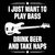 I Just Want To Play Bass Drink Beer And Take Naps Funny Quote Distressed tiny thumbnail