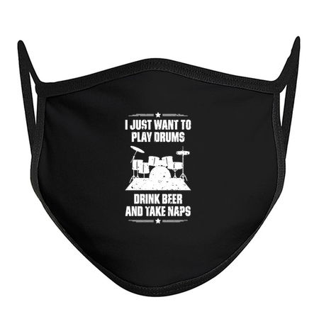 I Just Want To Play Drums Drink Beer And Take Naps Funny Quote Distressed tiny thumbnail
