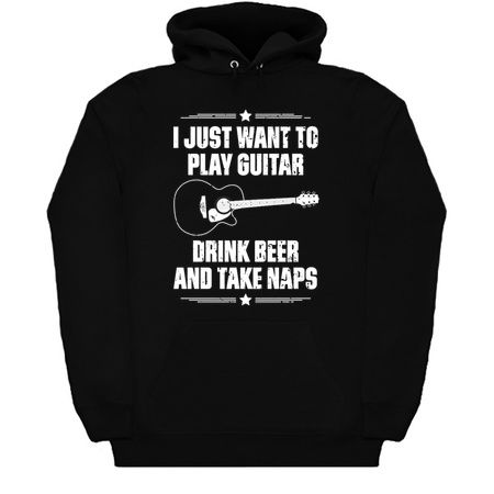 I Just Want To Play Guitar Drink Beer And Take Naps Funny Quote Distressed tiny thumbnail