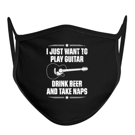 I Just Want To Play Guitar Drink Beer And Take Naps Funny Quote Distressed tiny thumbnail