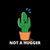 Not A Hugger T Shirt Botanical Cactus cartoon tiny thumbnail