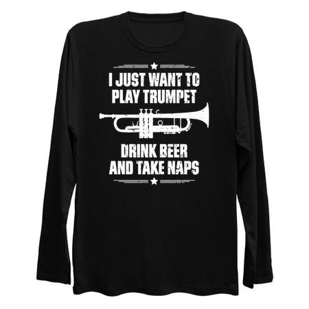 I Just Want To Play Trumpet Drink Beer And Take Naps Funny Quote Distressed tiny thumbnail