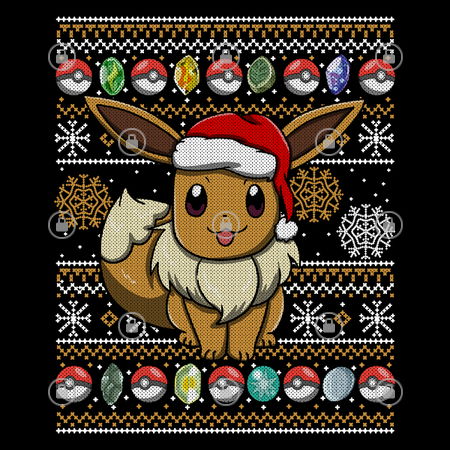 Eevee Pokemon Ugly Christmas Sweater For Men Women - Banantees