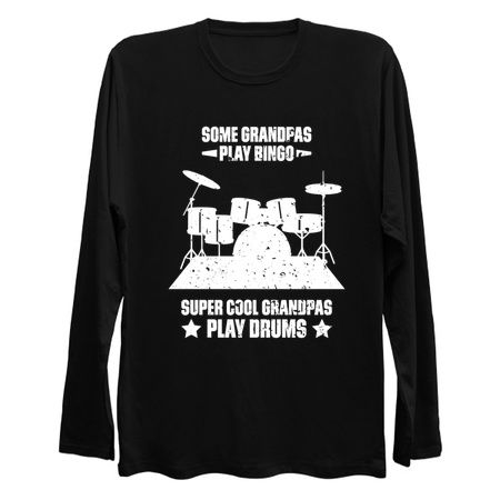 Some Grandpas Play Bingo Super Cool Grandpas Play Drums Funny Quote Distressed tiny thumbnail