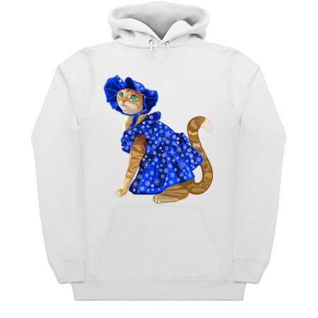 Ginger Cat in Snowflake Winter Dress tiny thumbnail