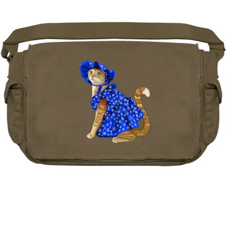 Ginger Cat in Snowflake Winter Dress tiny thumbnail