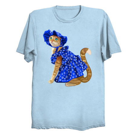 Ginger Cat in Snowflake Winter Dress tiny thumbnail