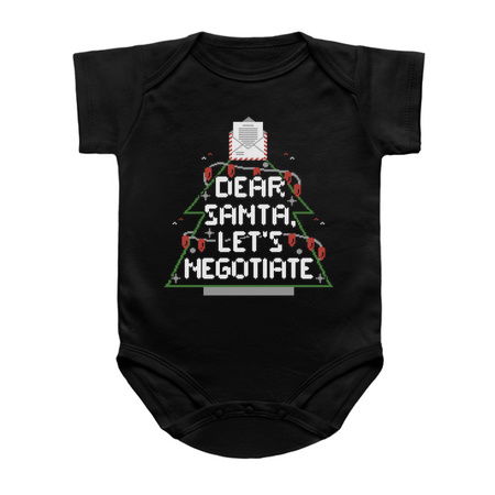 Dear Santa Lets Negotiate - Funny Ugly Sweater Christmas Gift tiny thumbnail
