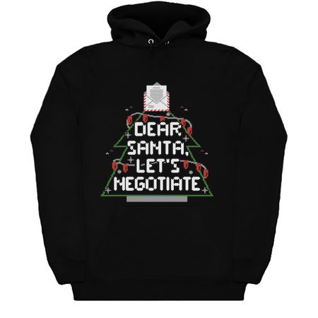 Dear Santa Lets Negotiate - Funny Ugly Sweater Christmas Gift tiny thumbnail