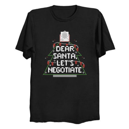 Dear Santa Lets Negotiate - Funny Ugly Sweater Christmas Gift tiny thumbnail