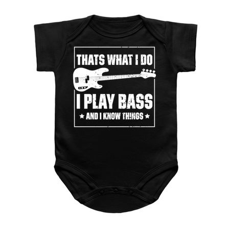 Thats What I Do, I Play Bass And I Know Things Music Funny Quote Distressed tiny thumbnail