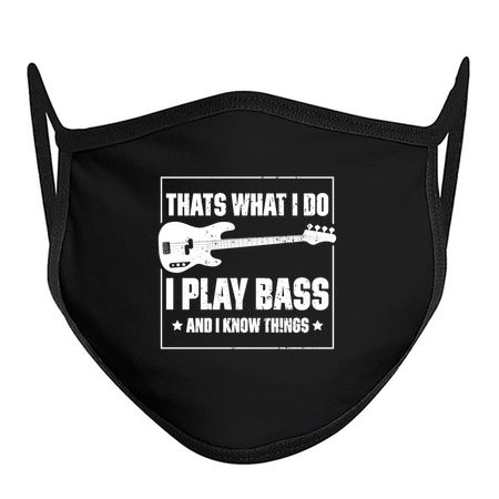 Thats What I Do, I Play Bass And I Know Things Music Funny Quote Distressed tiny thumbnail