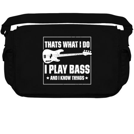 Thats What I Do, I Play Bass And I Know Things Music Funny Quote Distressed tiny thumbnail