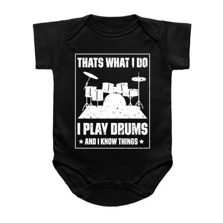 Thats What I Do, I Play Drums And I Know Things Music Funny Quote Distressed tiny thumbnail
