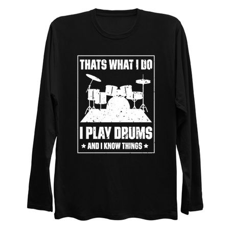 Thats What I Do, I Play Drums And I Know Things Music Funny Quote Distressed tiny thumbnail